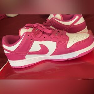 Active Fuschia & White Dunks